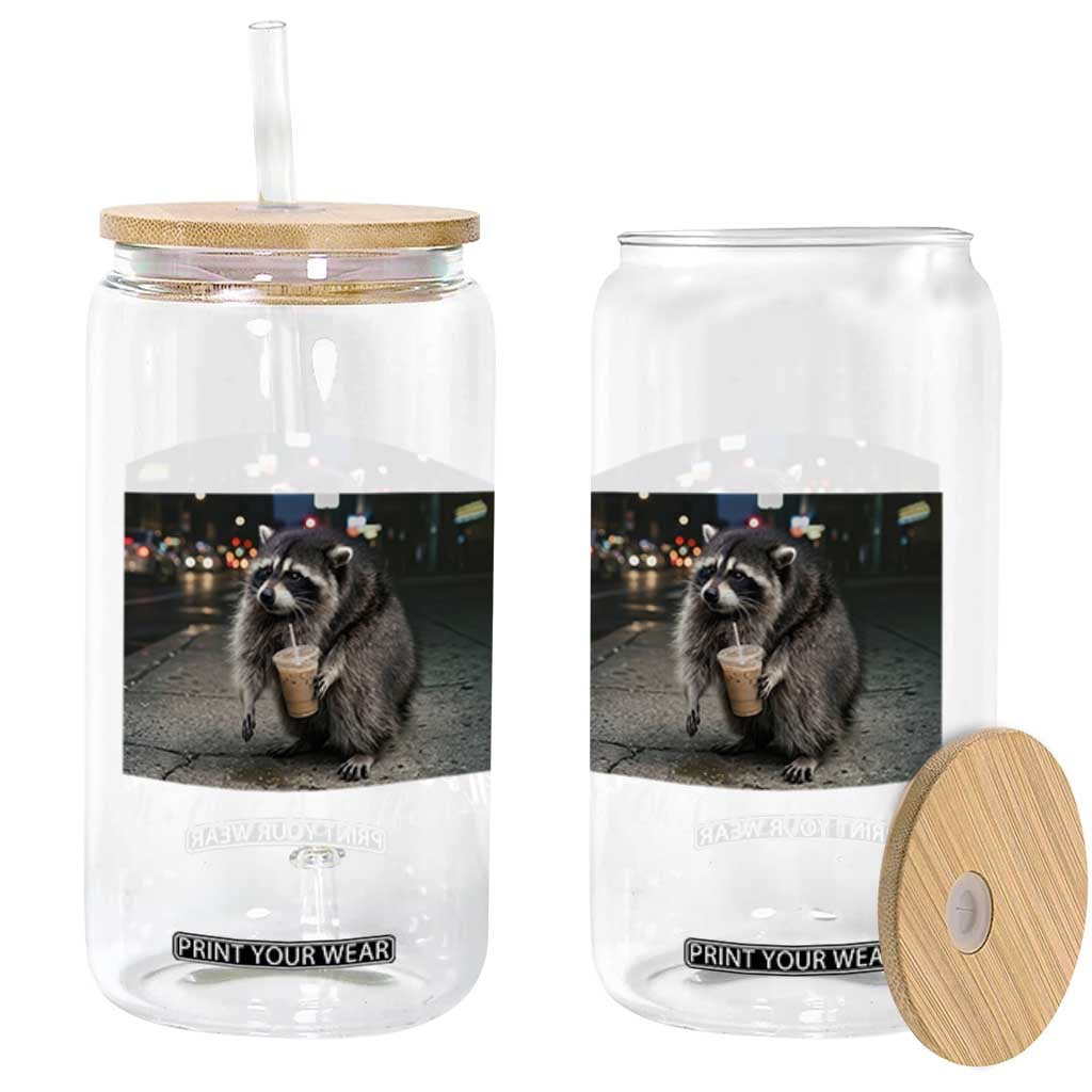 Its Ok To Be Different Jimothy Raccoon Glass Can Funny Short Spine Wildlife