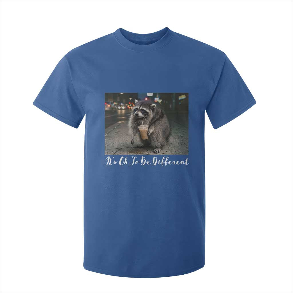Its Ok To Be Different Jimothy Raccoon T Shirt For Kid Funny Short Spine Wildlife