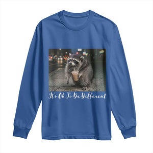 Its Ok To Be Different Jimothy Raccoon Long Sleeve Shirt Funny Short Spine Wildlife