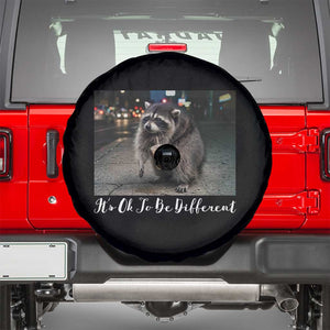 Its Ok To Be Different Jimothy Raccoon Spare Tire Cover Funny Short Spine Wildlife