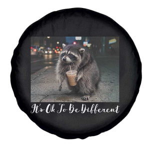 Its Ok To Be Different Jimothy Raccoon Spare Tire Cover Funny Short Spine Wildlife