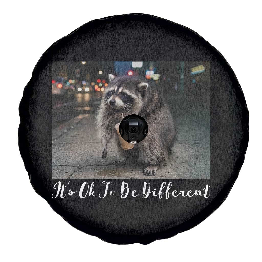 Its Ok To Be Different Jimothy Raccoon Spare Tire Cover Funny Short Spine Wildlife