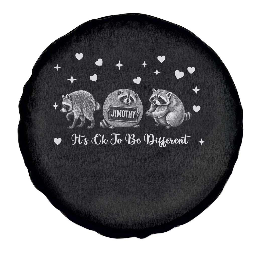 Its Ok To Be Different Jimothy Raccoon Spare Tire Cover Cute Trash Panda Viral Animal Lover Gift