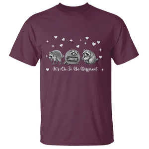 Its Ok To Be Different Jimothy Raccoon T Shirt Cute Trash Panda Viral Animal Lover Gift