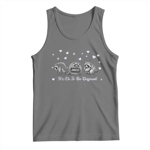 Its Ok To Be Different Jimothy Raccoon Tank Top Cute Trash Panda Viral Animal Lover Gift
