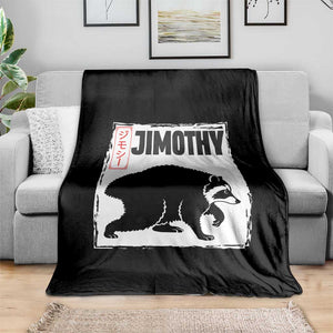 Jimothy The Raccoon Throw Blanket Japanese Style Trash Panda Graphic