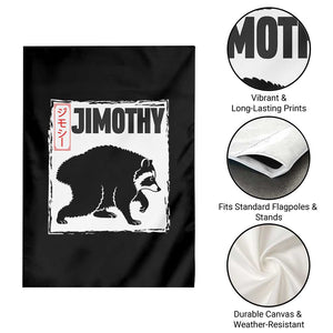 Jimothy The Raccoon Garden Flag Japanese Style Trash Panda Graphic