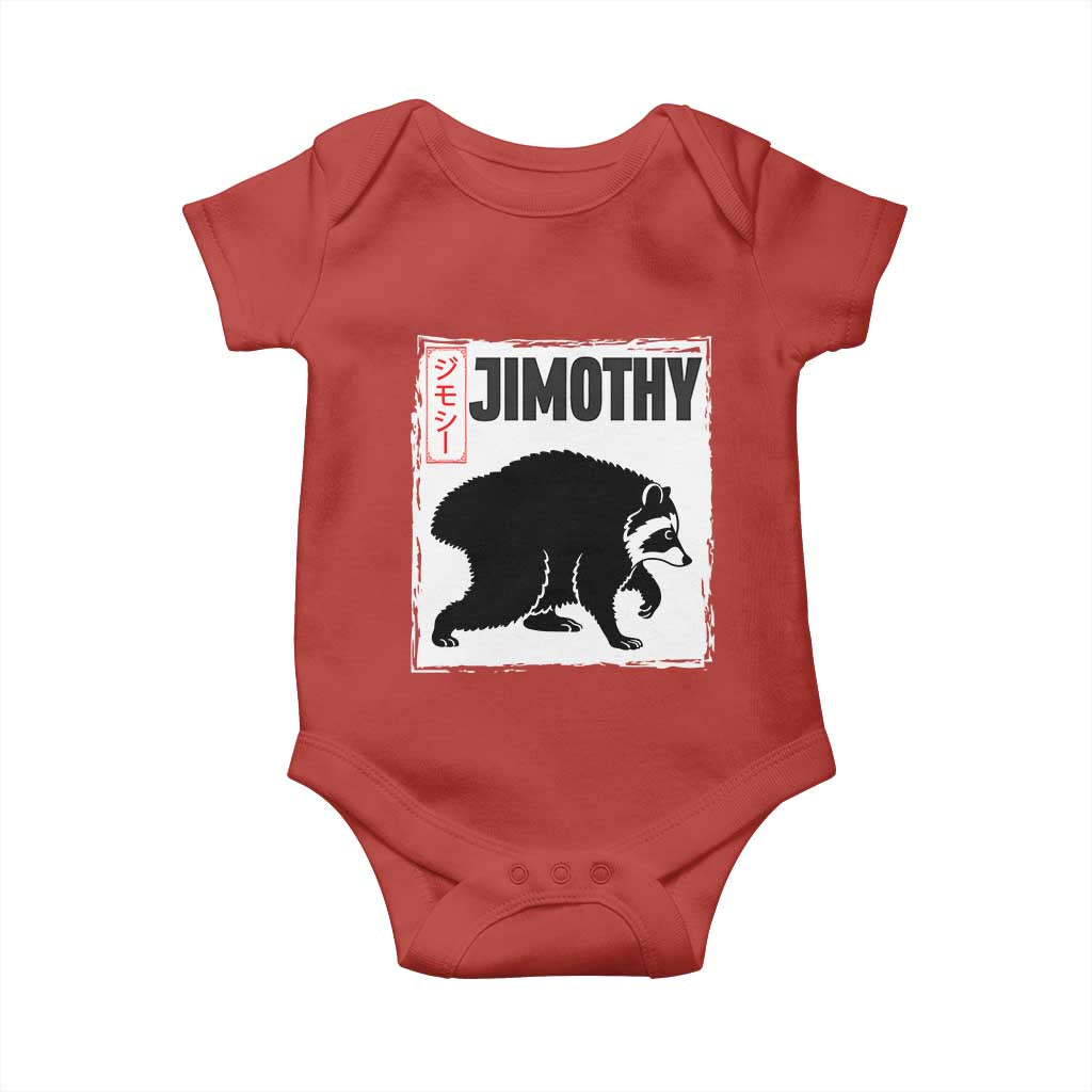 Jimothy The Raccoon Baby Onesie Japanese Style Trash Panda Graphic