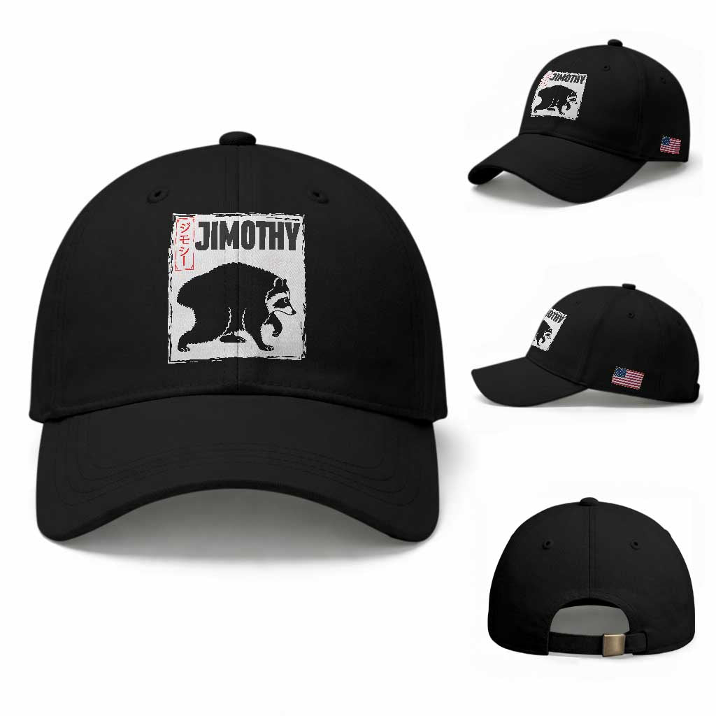 Jimothy The Raccoon Baseball Cap Japanese Style Trash Panda Graphic