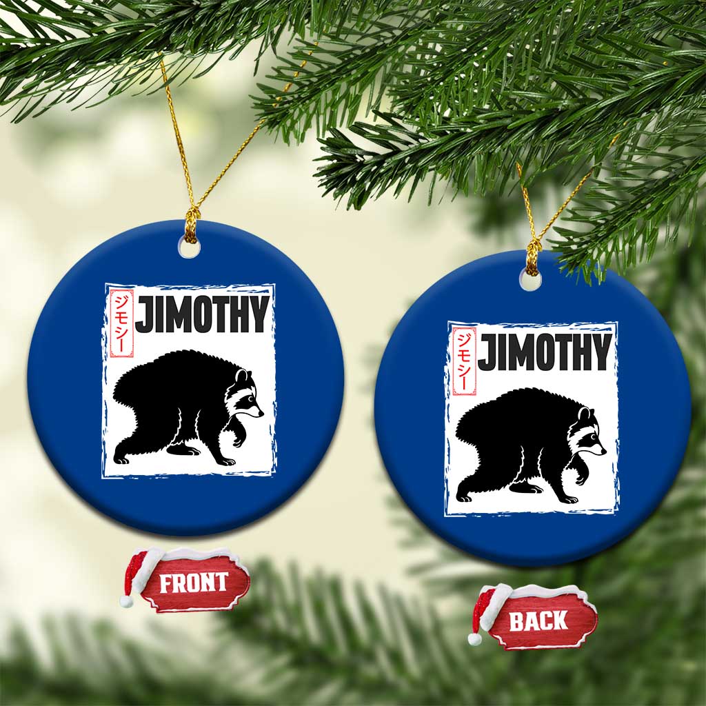Jimothy The Raccoon Ceramic Ornament Japanese Style Trash Panda Graphic
