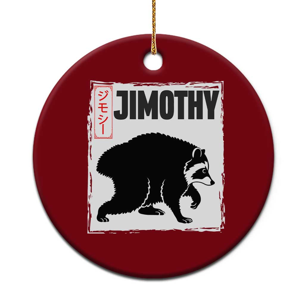 Jimothy The Raccoon Ceramic Ornament Japanese Style Trash Panda Graphic TS12 1pc Red Print Your Wear