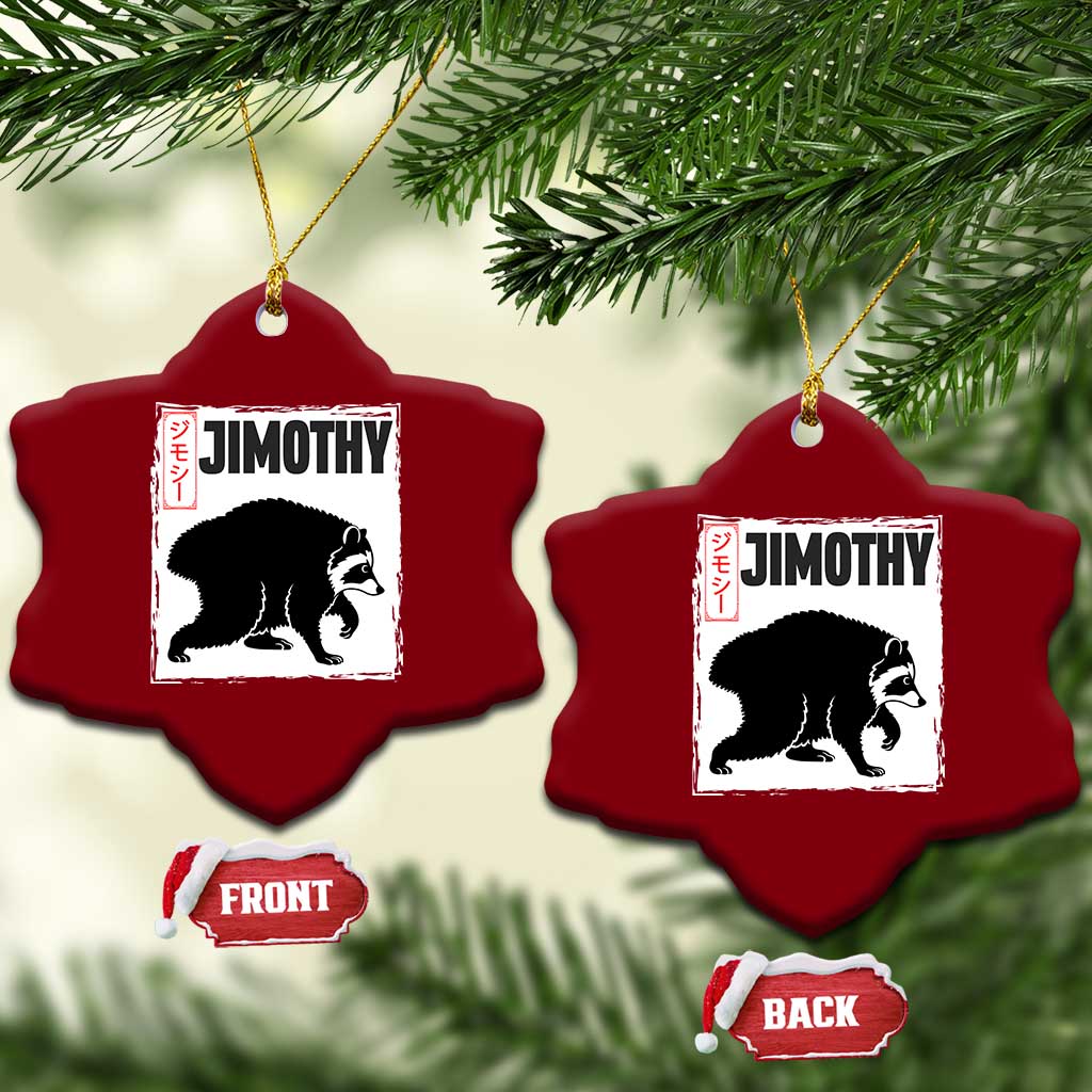 Jimothy The Raccoon Ceramic Ornament Japanese Style Trash Panda Graphic