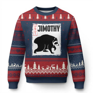 Jimothy The Raccoon Ugly Christmas Sweater Japanese Style Trash Panda Graphic