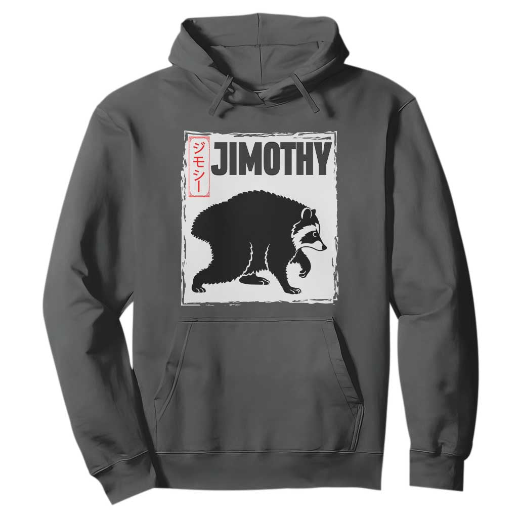 Jimothy The Raccoon Hoodie Japanese Style Trash Panda Graphic