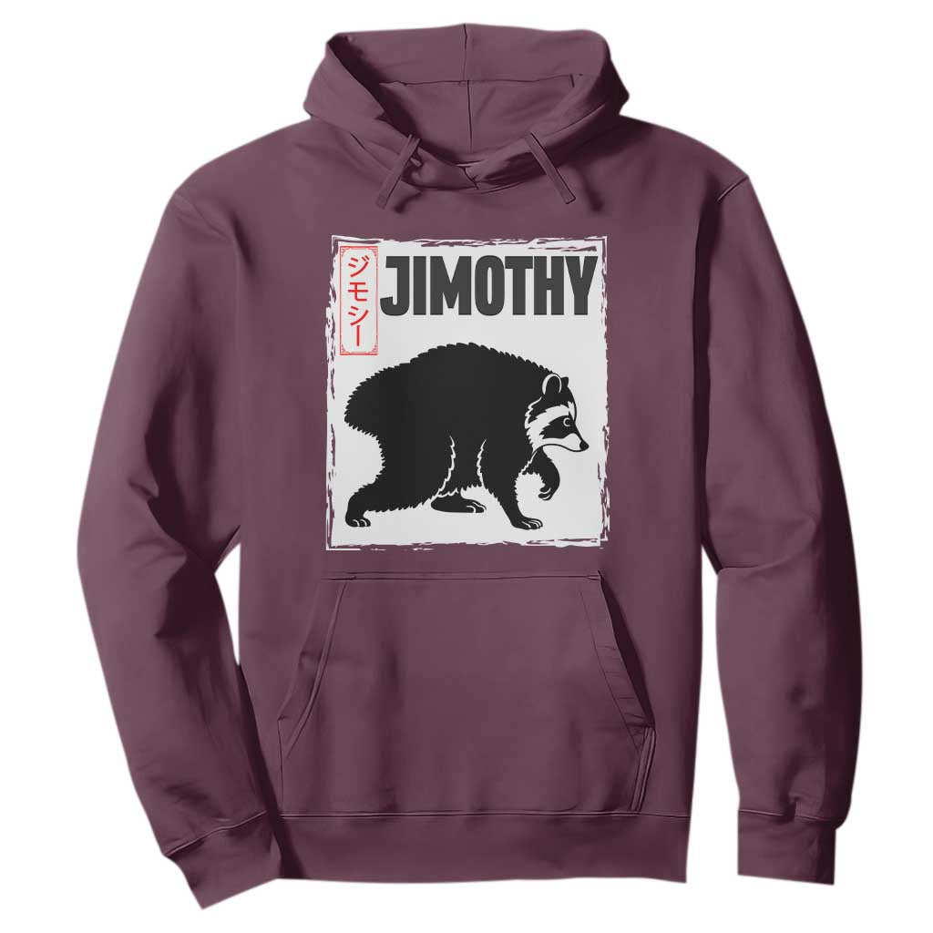 Jimothy The Raccoon Hoodie Japanese Style Trash Panda Graphic