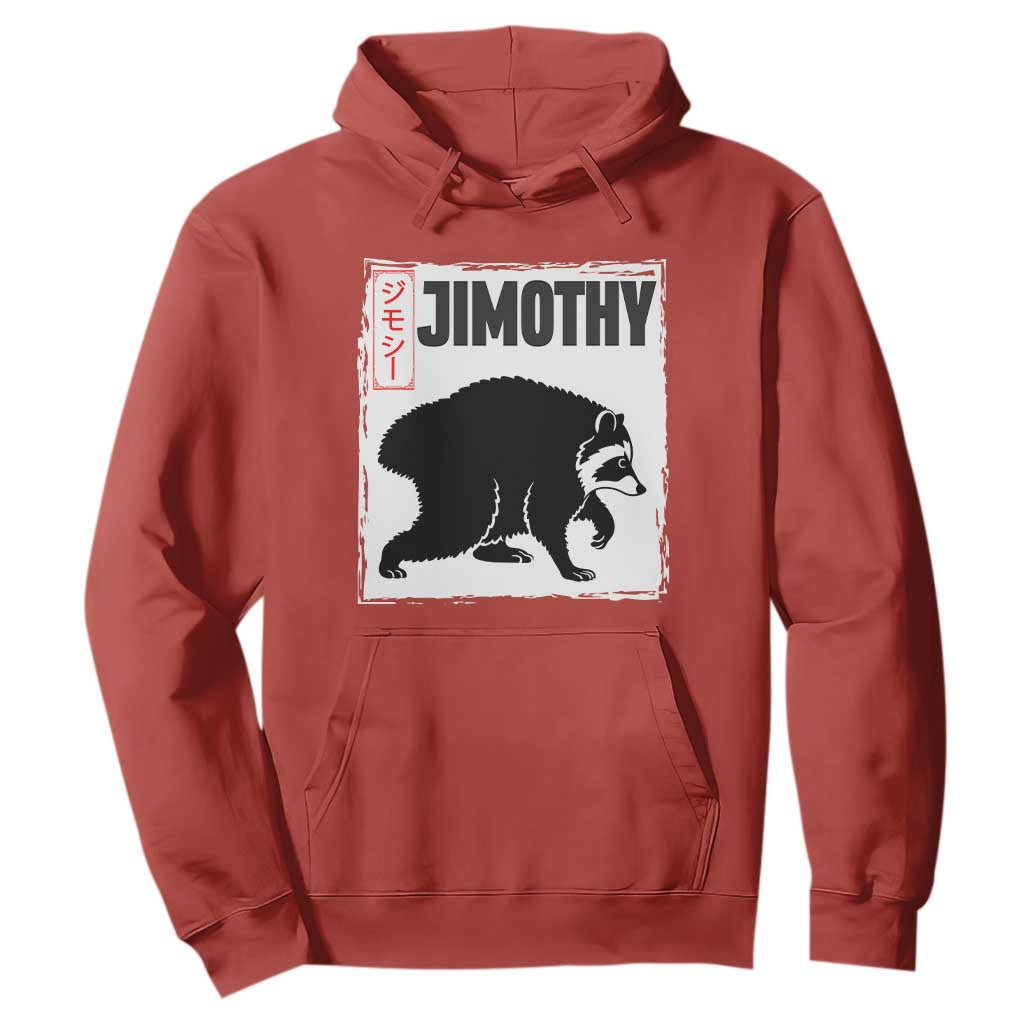 Jimothy The Raccoon Hoodie Japanese Style Trash Panda Graphic