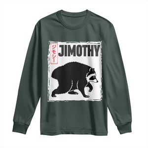 Jimothy The Raccoon Long Sleeve Shirt Japanese Style Trash Panda Graphic