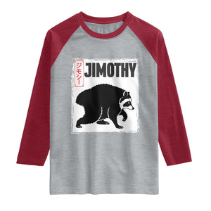 Jimothy The Raccoon Raglan Shirt Japanese Style Trash Panda Graphic