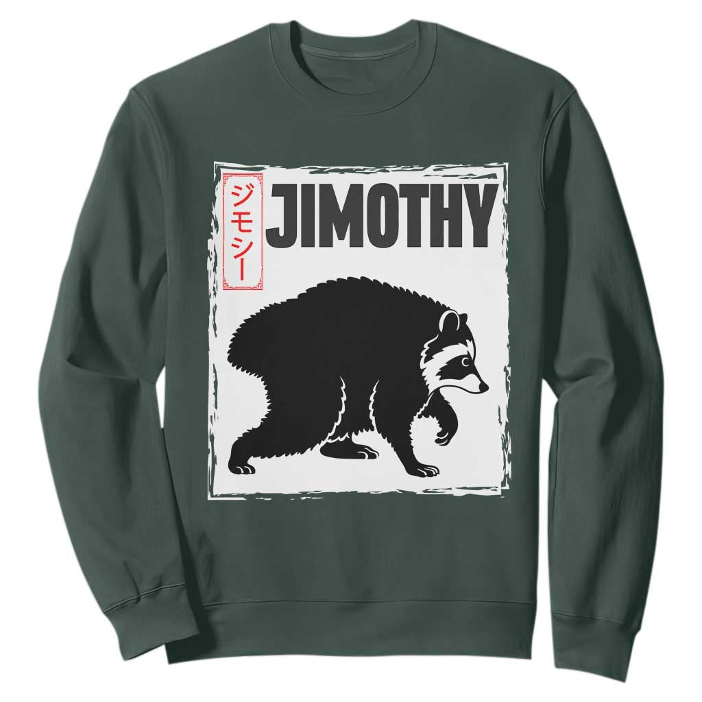 Jimothy The Raccoon Sweatshirt Japanese Style Trash Panda Graphic
