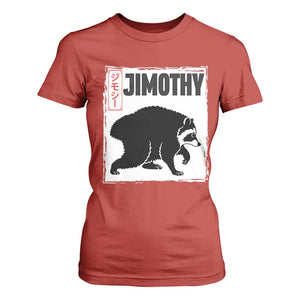 Jimothy The Raccoon T Shirt For Women Japanese Style Trash Panda Graphic