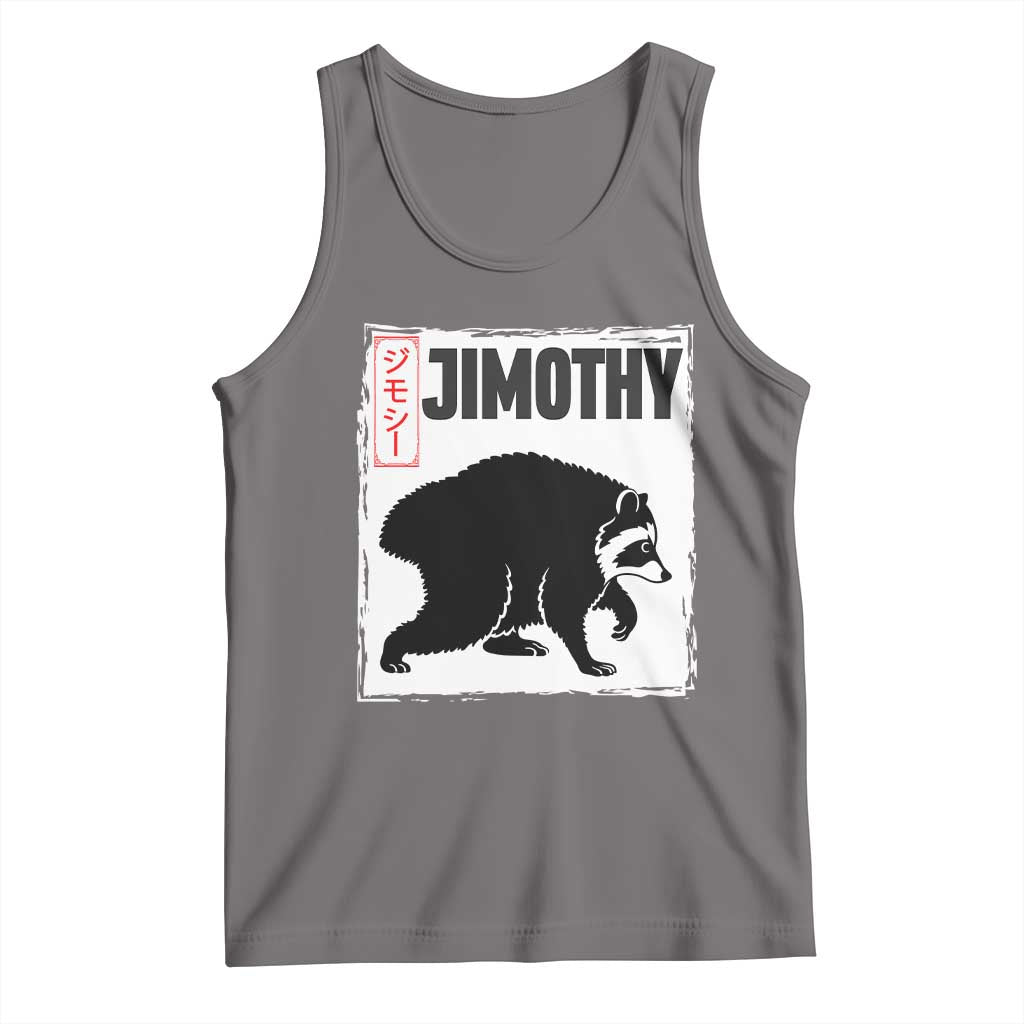 Jimothy The Raccoon Tank Top Japanese Style Trash Panda Graphic