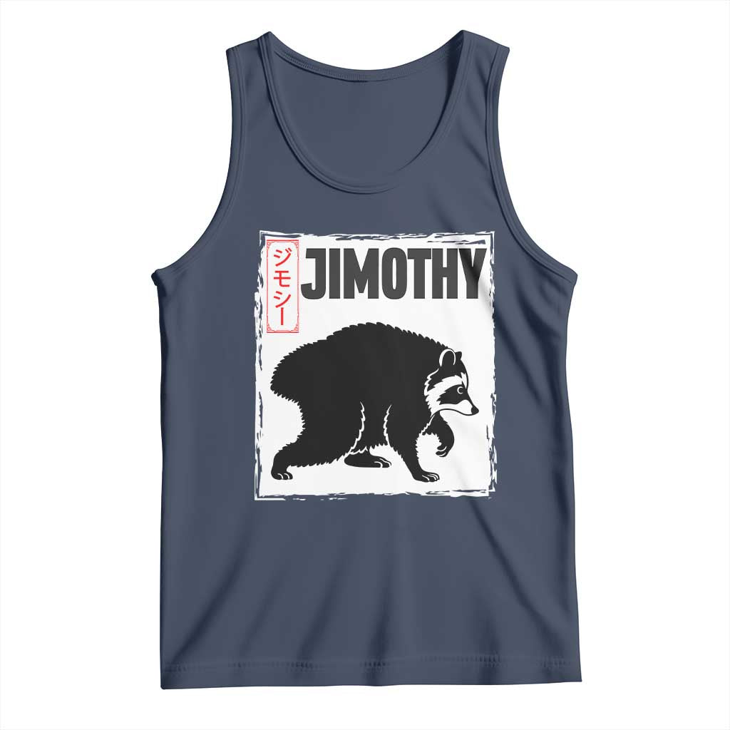 Jimothy The Raccoon Tank Top Japanese Style Trash Panda Graphic