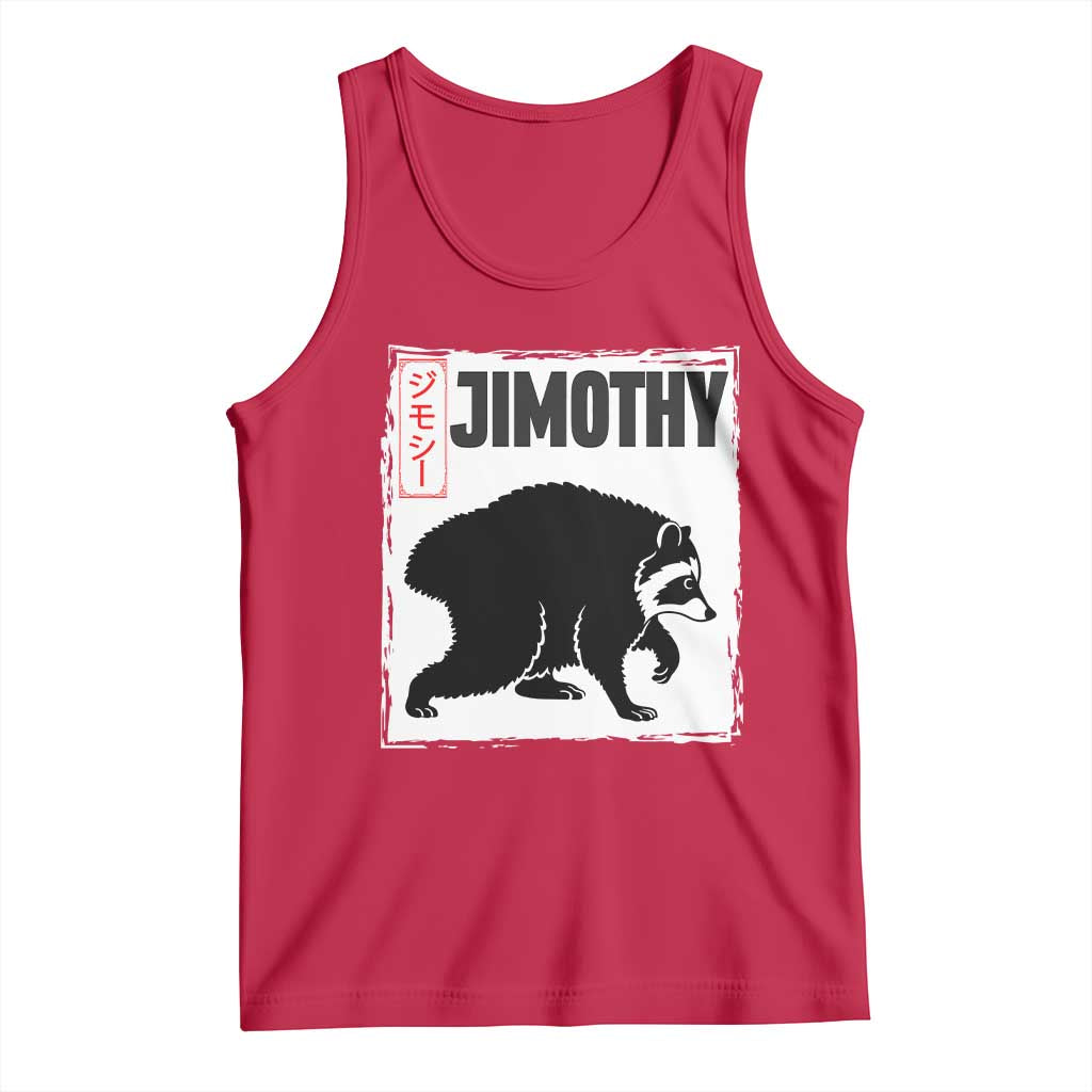 Jimothy The Raccoon Tank Top Japanese Style Trash Panda Graphic