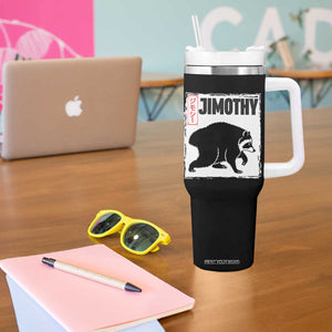 Jimothy The Raccoon Tumbler With Handle Japanese Style Trash Panda Graphic