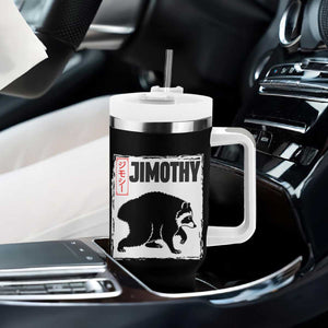 Jimothy The Raccoon Tumbler With Handle Japanese Style Trash Panda Graphic