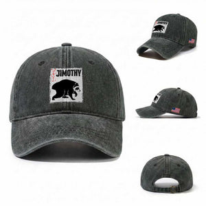 Jimothy The Raccoon Washed Cotton Baseball Cap Japanese Style Trash Panda Graphic