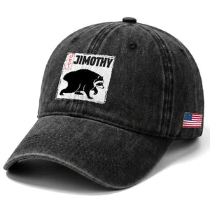 Jimothy The Raccoon Washed Cotton Baseball Cap Japanese Style Trash Panda Graphic