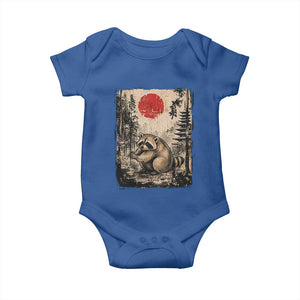 Vintage Japanese Ukiyoe Raccoon Baby Onesie Seattle Short Spine Trash Panda