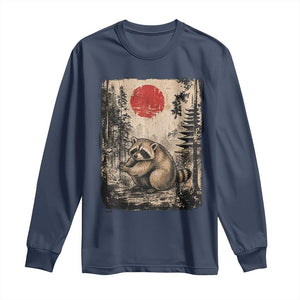 Vintage Japanese Ukiyoe Raccoon Long Sleeve Shirt Seattle Short Spine Trash Panda