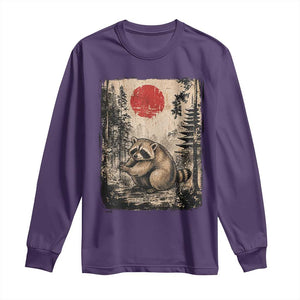Vintage Japanese Ukiyoe Raccoon Long Sleeve Shirt Seattle Short Spine Trash Panda