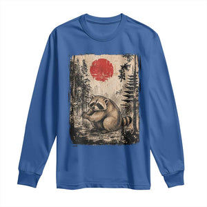 Vintage Japanese Ukiyoe Raccoon Long Sleeve Shirt Seattle Short Spine Trash Panda