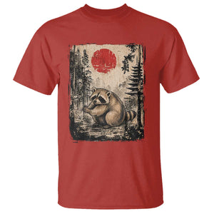 Vintage Japanese Ukiyoe Raccoon T Shirt Seattle Short Spine Trash Panda