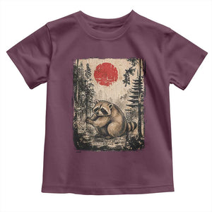 Vintage Japanese Ukiyoe Raccoon Toddler T Shirt Seattle Short Spine Trash Panda