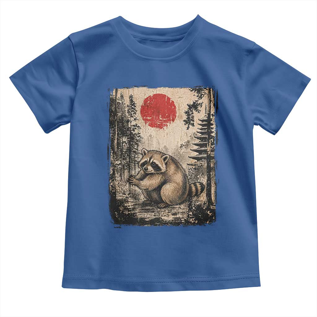 Vintage Japanese Ukiyoe Raccoon Toddler T Shirt Seattle Short Spine Trash Panda