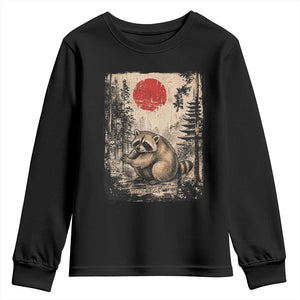Vintage Japanese Ukiyoe Raccoon Youth Sweatshirt Seattle Short Spine Trash Panda