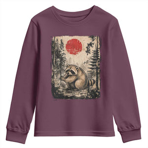 Vintage Japanese Ukiyoe Raccoon Youth Sweatshirt Seattle Short Spine Trash Panda