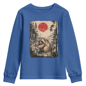 Vintage Japanese Ukiyoe Raccoon Youth Sweatshirt Seattle Short Spine Trash Panda