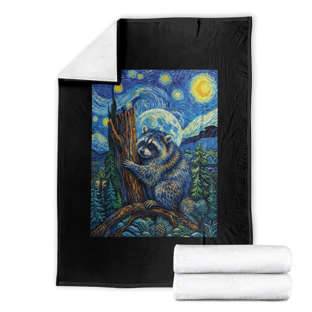 Seattle Trash Panda Starry Night Graphic Throw Blanket Funny Short King Raccoon TS12 Black Print Your Wear
