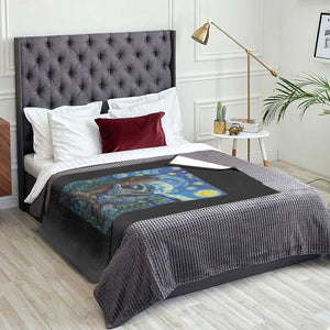 Seattle Trash Panda Starry Night Graphic Throw Blanket Funny Short King Raccoon