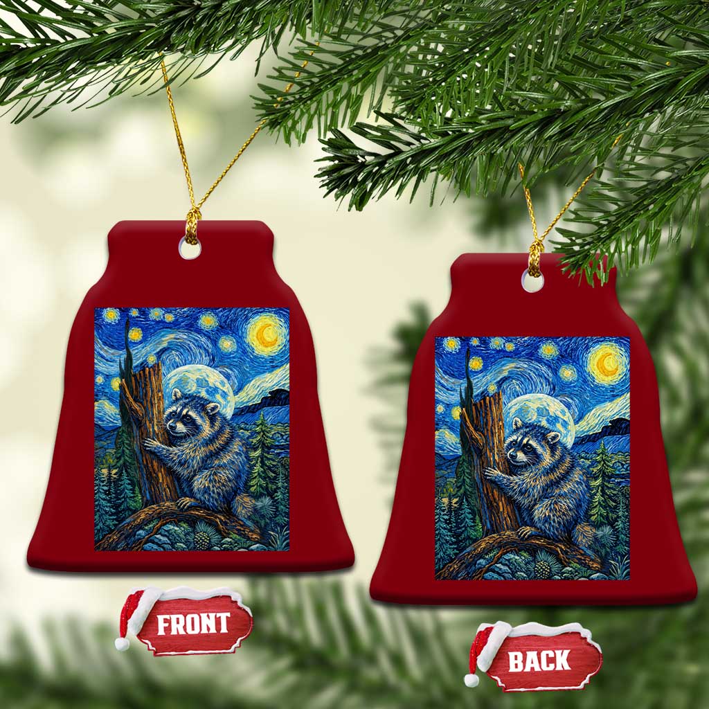 Seattle Trash Panda Starry Night Graphic Ceramic Ornament Funny Short King Raccoon