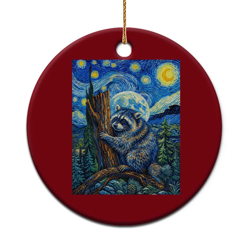 Seattle Trash Panda Starry Night Graphic Ceramic Ornament Funny Short King Raccoon TS12 1pc Red Print Your Wear