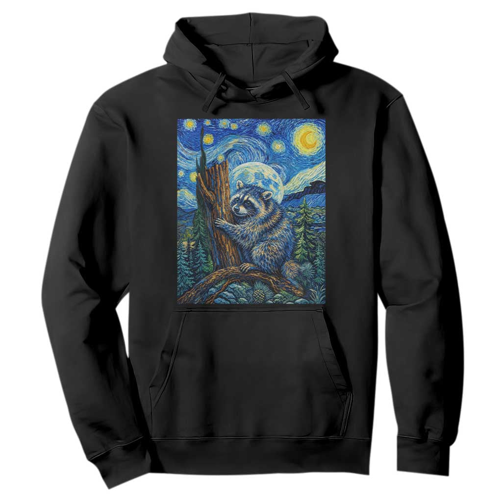 Seattle Trash Panda Starry Night Graphic Hoodie Funny Short King Raccoon TS12 Black Print Your Wear