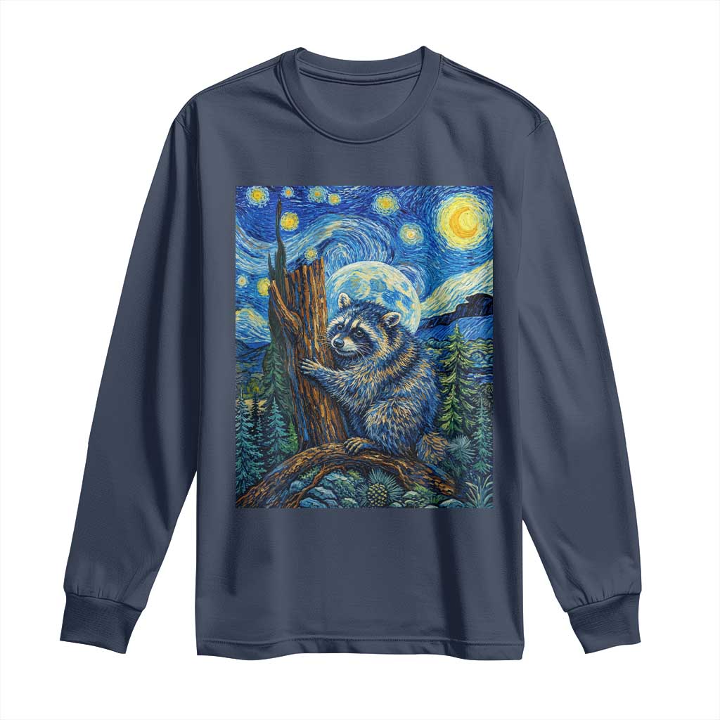 Seattle Trash Panda Starry Night Graphic Long Sleeve Shirt Funny Short King Raccoon