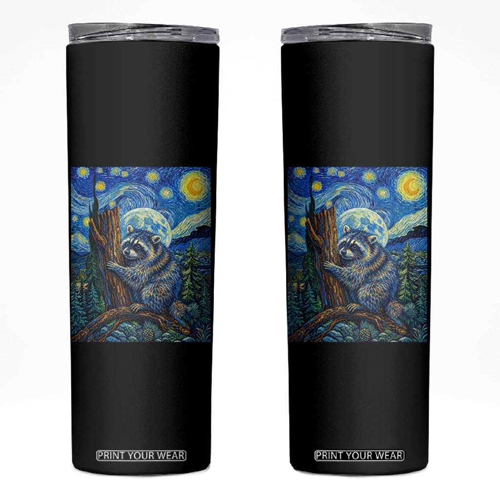 Seattle Trash Panda Starry Night Graphic Skinny Tumbler Funny Short King Raccoon TS12 Black Print Your Wear