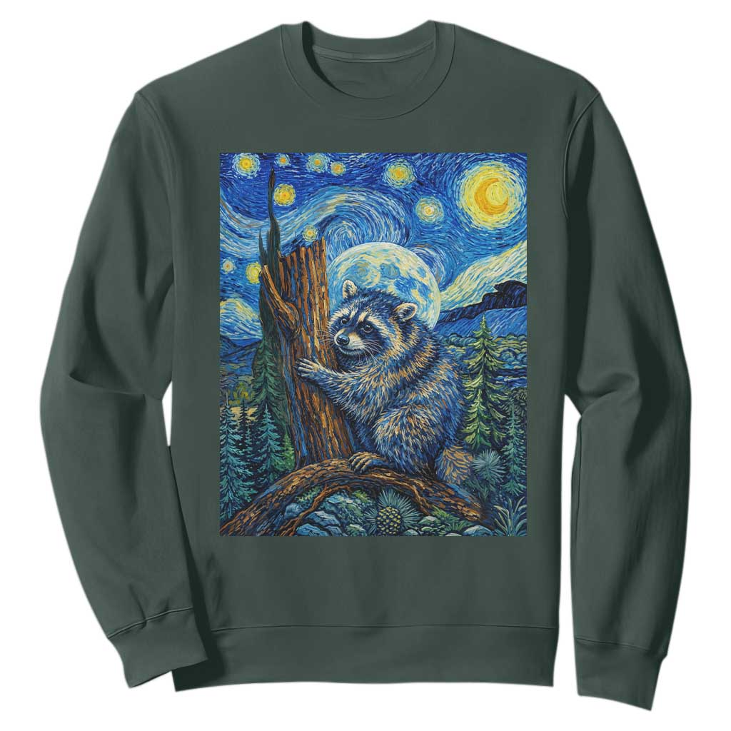 Seattle Trash Panda Starry Night Graphic Sweatshirt Funny Short King Raccoon