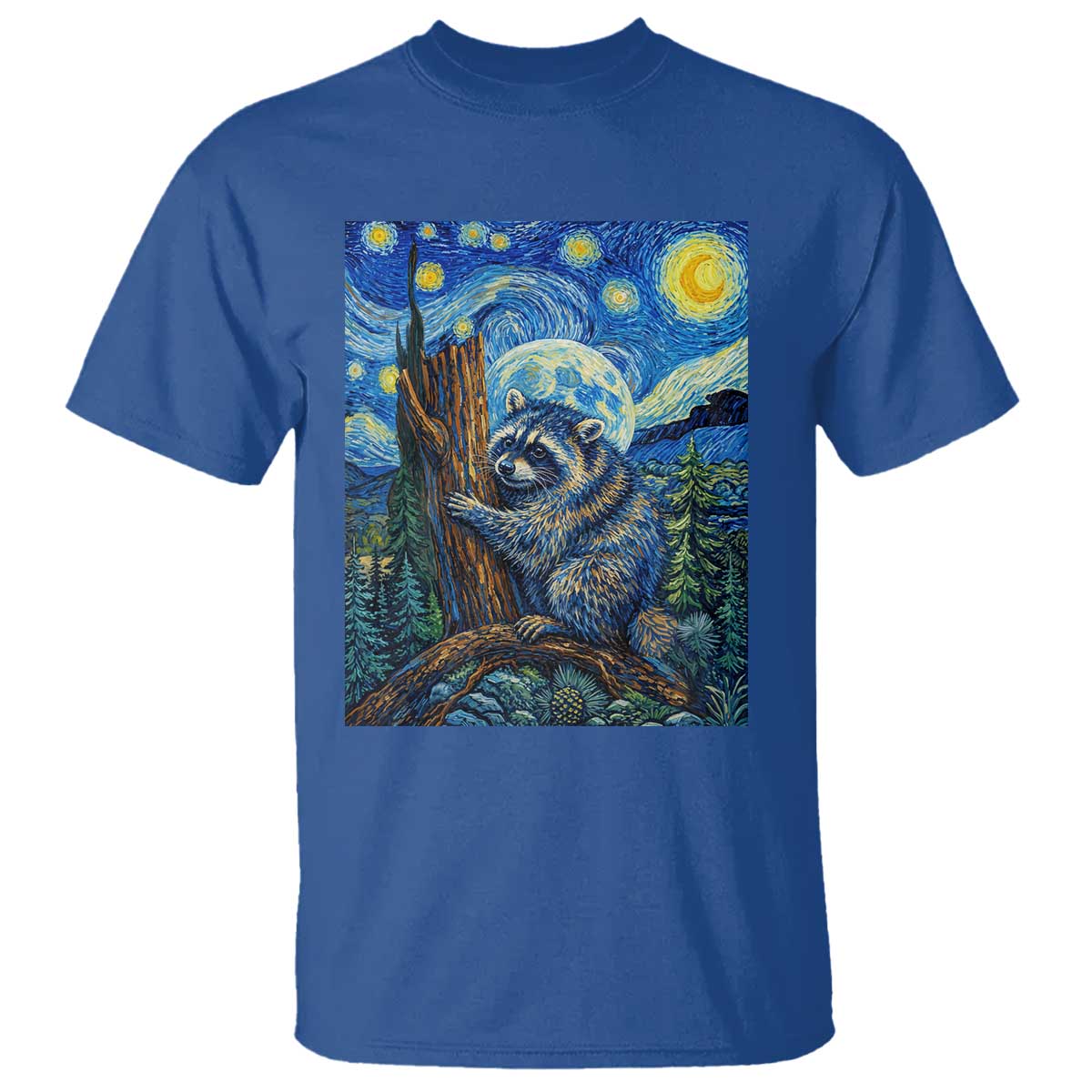 Seattle Trash Panda Starry Night Graphic T Shirt Funny Short King Raccoon